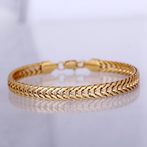 Men's Gold Franco-Inspired Woven Bracelet – Artisan Craftsmanship