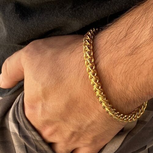 Men's 22K Gold Filigree Fancy Link Bracelet – Intricate Artisan Luxury