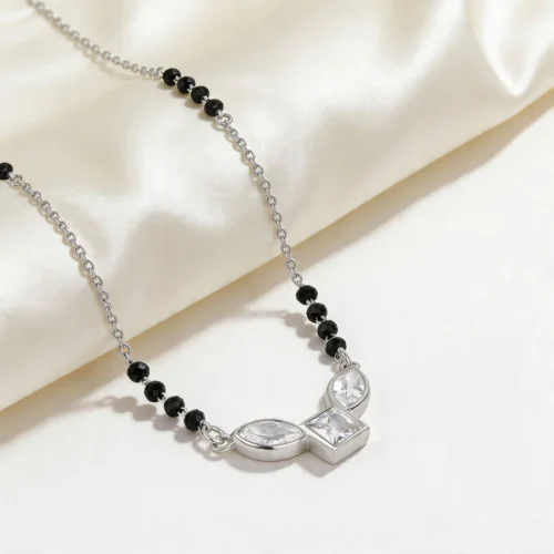 Triple Stone Zircon Mangalsutra
