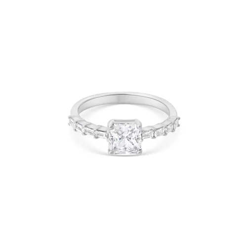 Princess Baguette CZ Ring