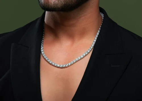 White Round Tennis Chain - 6MM
