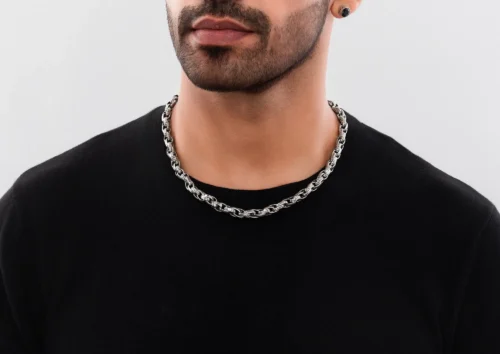 Cosmic Chant Oxidised Silver Chain