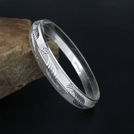Punjabi Style 925 Sterling Silver Cuff Kada for men-