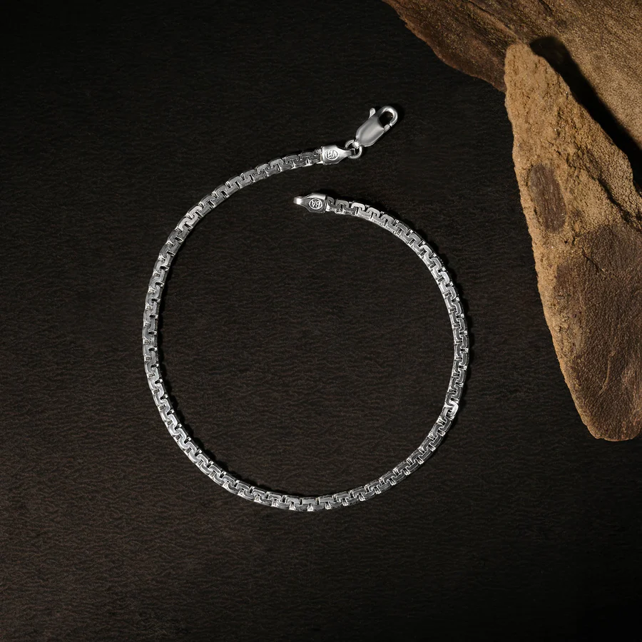 j23 BlockLink Silver Chain Bracelet - Image 1