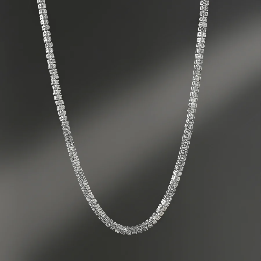 j33 GridCube Silver Chain - Image 1