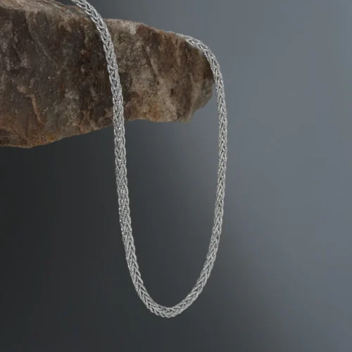 Braided Helix Silver Chain