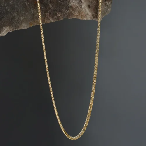 Aura Box Gold-Tone Silver Chain