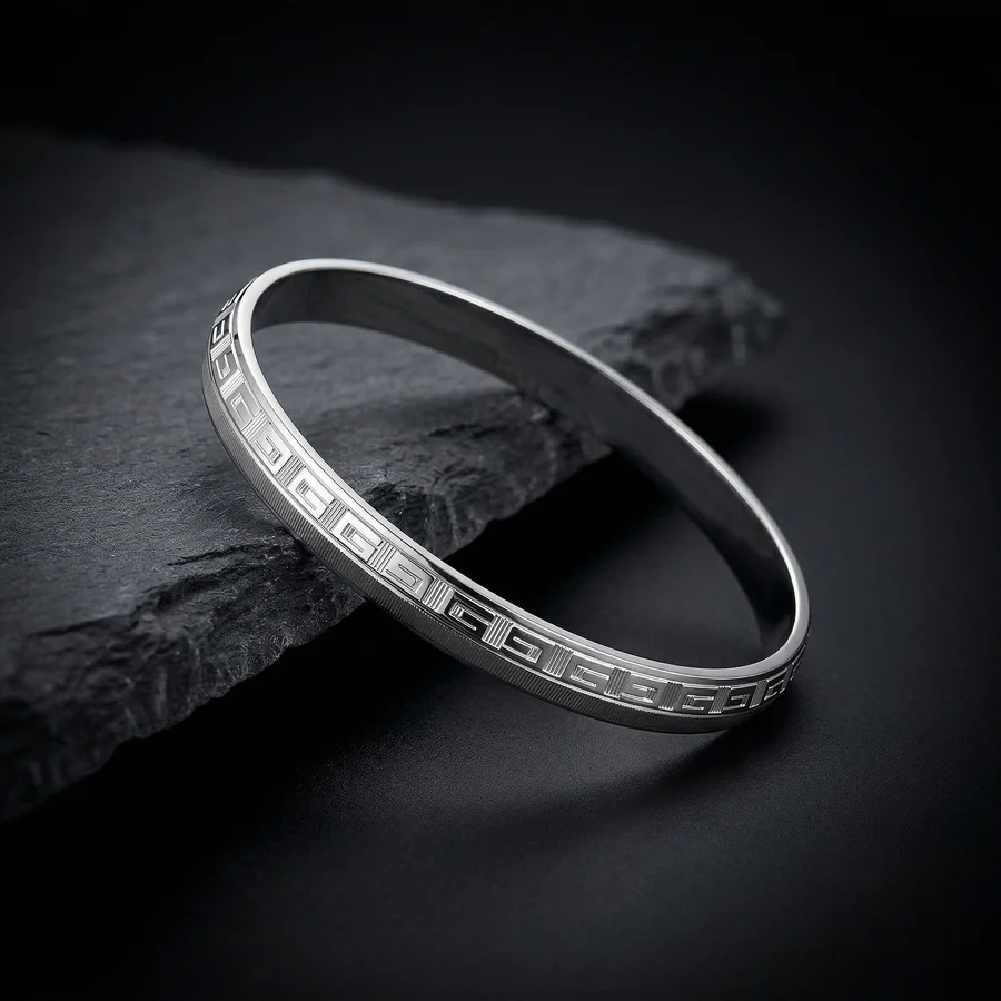 j7 Modern Greek Pattern Kada - Image 1