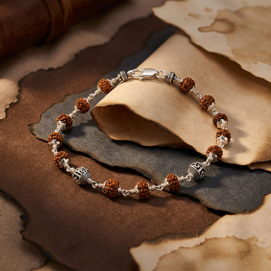 j8 Sacred Rudraksha Men's Bracelet - Image 1
