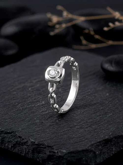 Silver Ridgeline Ring For Him Made With Pure 925 Silver