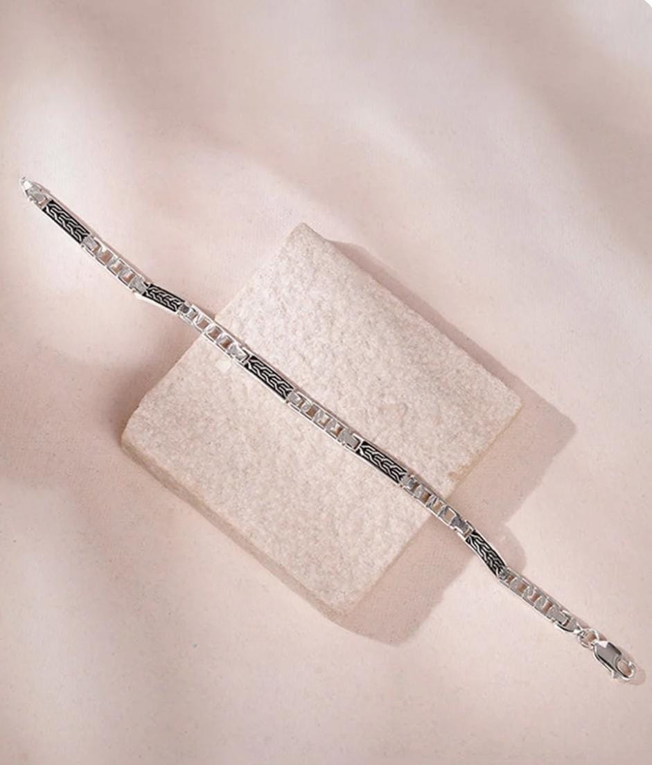 WhatsApp Image 2026-08-19 at 00.38.15 (1) Silver Lattice Bracelet For Him Made With Pure 925 Silver - Image 1