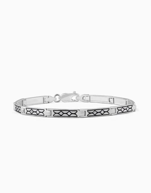Silver Lattice Bracelet For Him Made With Pure 925 Silver