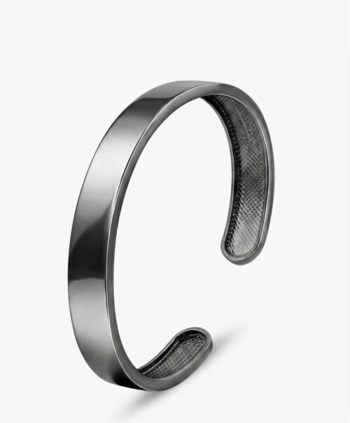 Black Rhodium Gladiator Half Kada For Him Made With Pure 925 Silver